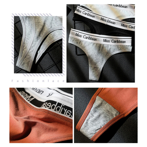 Sous-vêtements en coton respirant, vente chaude, strings sexy, lingerie sexy, <span class=keywords><strong>tanga</strong></span> confortable, culottes de <span class=keywords><strong>sport</strong></span> pour femmes, strings sexy avec lettres - Product Image 4
