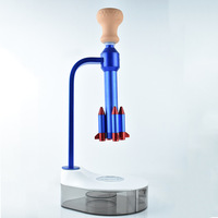 Chicha électronique en forme de fusée avec miroir, lumière LED, grande production de fumée, design arabe créatif, en alliage d'aluminium, pour bureau, e-chicha virale