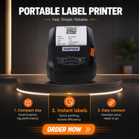 Mini Impresora POS Inalámbrica de 58 mm, Impresora Térmica Portátil de Etiquetas de Códigos de Barras 1D y 2D para Recibos