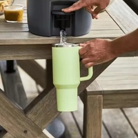 Tasses d'extérieur en acier inoxydable, tasse isotherme, bouteille d'eau froide isolée pour voiture, gobelet de 40 oz avec poignée, vente en gros