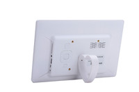 Cadre photo numérique intelligent à rotation automatique de 10,1 pouces avec lecture vidéo, prise en charge MP3, en plastique