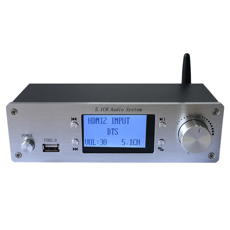 4K <strong>Audio</strong> <strong>Decoder</strong> Bluetooth 5.0 Fiber Coaxial <strong>5.1</strong> Channel for HDMI-compatible <strong>Audio</strong> Splitter DTS