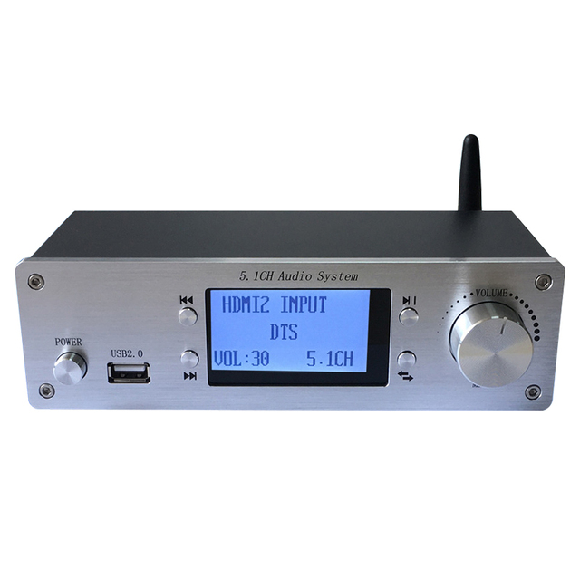 4K Audio Decoder Bluetooth 5.0 Fiber Coaxial 5.1 Channel for HDMI-compatible Audio Splitter DTS