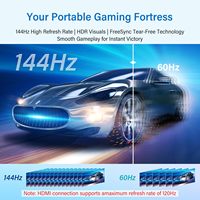 Moniteur portable de 16 pouces, 144 Hz, 1200P FHD IPS, écran de jeu avec housse de protection intégrée, haut-parleurs intégrés pour PC de voyage