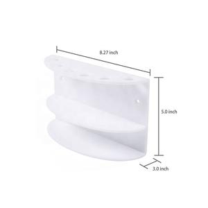 Portapenne da Parete in Acrilico, Espositore per Pennarelli <span class=keywords><strong>Bianco</strong></span> con Porta Gomma - Product Image 6