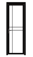 Porte de salle de bain en verre insonorisé en alliage d'aluminium |   Design minimaliste durable avec garantie de 5 ans pour chambre d'hôtel et appartement