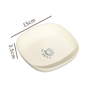 Venta al por mayor de lujo transparente oso escupir hueso postre fruta plato PP <span class=keywords><strong>vajilla</strong></span> para bistec sopa hogar sala de estar varios <span class=keywords><strong>colores</strong></span> - Product Image 2