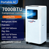 Climatiseur mobile 7000 BTU, climatiseur portable 3 en 1 (refroidissement, déshumidification, ventilateur), norme européenne 230 V, unité de climatisation portable