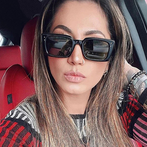 Lunettes de soleil carrées rétro tendance été <span class=keywords><strong>2026</strong></span> en gros, logo personnalisé, monture orange en PC, verres UV400, lunettes de soleil pas chères - Product Image 3