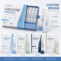 Créatine monohydrate en poudre OEM, soutien musculaire, endurance, performance, saveur fruitée, complément alimentaire sportif, étiquette privée personnalisée