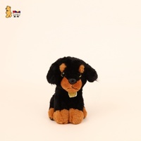 Brutus Rottweiler Peluche Super Douce Chien Coton Noir Confort Soulagement Du Stress Anniversaire