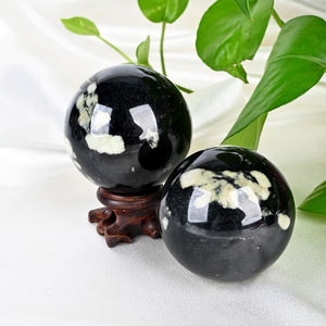 Esfera de Cristal de Piedra de Crisantemo Natural al por Mayor, Bola de Cristal de Flor Pulida para Decoración del Hogar - Product Image 4