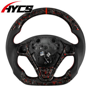 Volant sport en cuir Nappa et fibre de carbone forgée personnalisé pour Ford Fiesta <span class=keywords><strong>ST</strong></span> <span class=keywords><strong>ST</strong></span>-<span class=keywords><strong>Line</strong></span> <span class=keywords><strong>Focus</strong></span> MK4 RS - Product Image 1