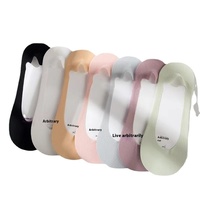 Chaussettes d'été ultra-minces pour femmes, coupe libre, en soie glacée tricotée, rayées antidérapantes, assorties à tous les vêtements
