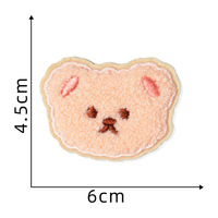 Vente en gros d'appliques d'ours anime à la mode personnalisées de petite taille patch de broderie au fer nouvel animal patchs en chenille d'ours 3D