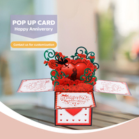 Tarjeta de Felicitación de Aniversario con Caja Sorpresa 3D Ecológica Winpsheng, con Material de Papel para Decoración de Fiestas
