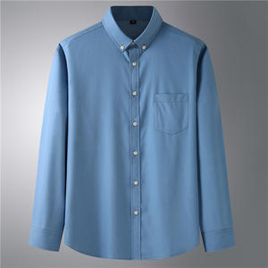 Chemises pour hommes anti-rides, chemises grandes tailles pour hommes, chemises à manches longues pour hommes, fabricants de vêtements pour hommes, chemises <span class=keywords><strong>en</strong></span> denim décontractées surdimensionnées - Product Image 2