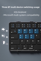 Keyboard Mini BT-1503 untuk Laptop, Smartphone, Tablet, Android, iOS, Keyboard Lipat Nirkabel Pintar Umum