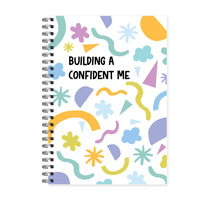 Coffret Cadeau Journal de Bien-être et de Santé Mentale à Couverture Rigide Spirale en Tissu, à Feuillets Amovibles, avec Impression Personnalisable pour Adolescente