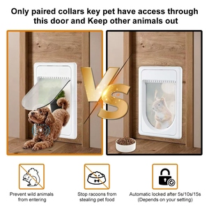 छोटे/मध्यम पालतू जानवरों के लिए स्मार्ट इलेक्ट्रॉनिक पालतू दरवाजा 35 एलबीएस छोटे आकार के स्वचालित बिल्ली और कुत्ते के दरवाजे 3 मोड उन्नत सुरक्षा पालतू देखभाल - Product Image 3