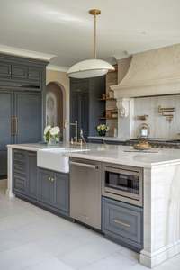 Diseño de Gabinetes de Cocina Shaker de Madera Maciza Personalizados 2025, Gabinetes de Cocina Modulares de Madera de Nogal de Lujo Clásico, Juego de Muebles de Cocina - Product Image 4