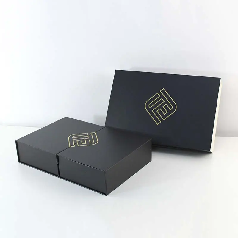 Luxury Custom Magnetic 2 Two Piece Side Open Double Door Gift Packaging Box With Logo