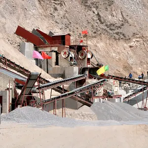 Produto completo 100-200 t/h, estação trituradora de pedra de cascalho, triturador de pedra agregada, linha de produção de limpeza, triturador de pedra de granito