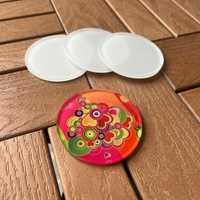 Sous-verres en MDF pour sublimation, 3,8 mm, acrylique enduit, vierges, design rond 95 mm, décoration de table personnalisée pour cadeaux promotionnels