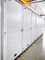 Armoire de distribution électrique extérieure étanche avec auvent anti-pluie, disjoncteur MCCB, barre omnibus en cuivre, panneau de commande de moteur