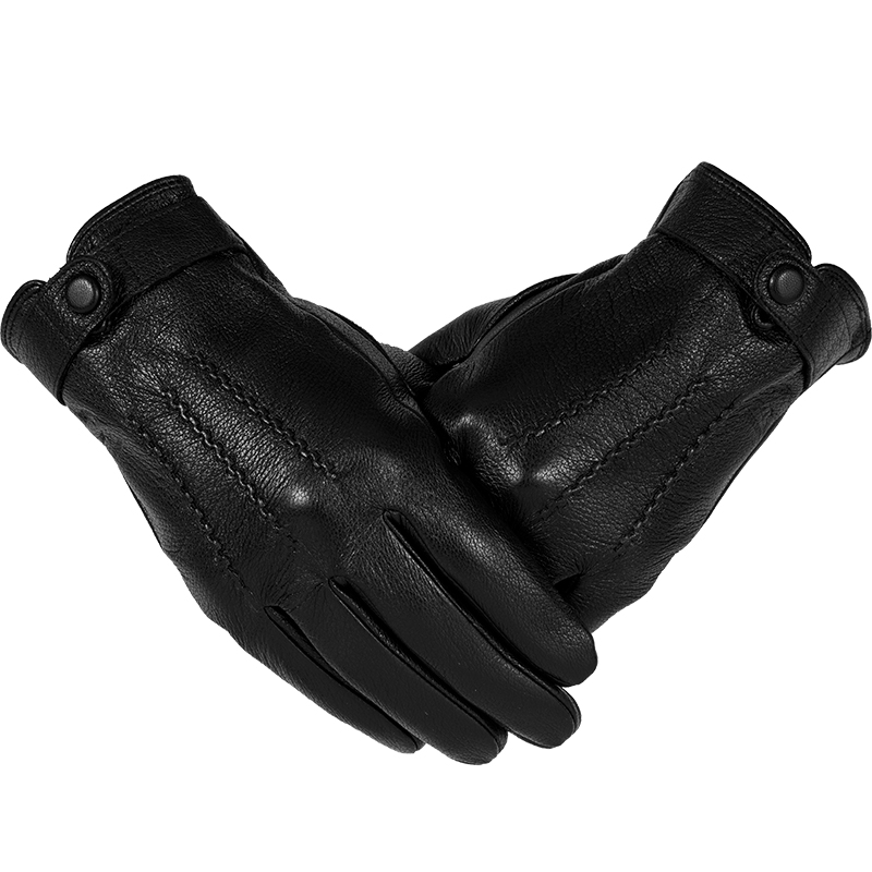 Bouton pression hommes En Cuir gants