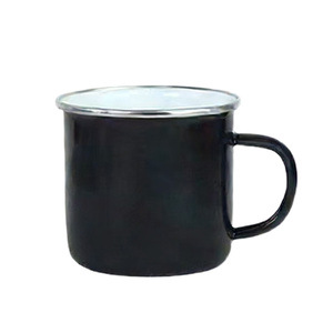Custom Logo 12oz Colorful Enamel Mug <strong>Camping</strong> Coffee Mug Promotional Gift <strong>Cup</strong> with Handle - Product Image 2