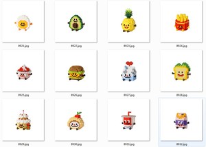 CLC8921-8932 Blocs de construction à petites particules pour enfants, thèmes Fruits, Aliments, Glace, Frites, Hamburger, Gâteau Mike, Jouets cadeaux MENTORS - Product Image 2