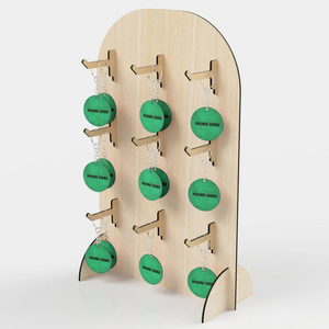 Soporte de exhibición de llavero de madera contrachapada hecho a medida Encimera Estante de exhibición de llavero de 4 lados - Product Image 4