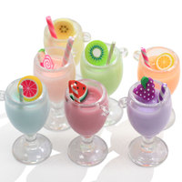 100 pièces de fruits en argile pour maison de poupée, boissons, jus, tasses miniatures, accessoires, bouteilles, cadeaux, tasses à thé en plastique, boissons simulées, modèle de jouet pour poupée