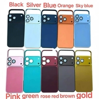 Coque de téléphone portable en alliage d'aluminium couleur originale avec cadre métallique pour iPhone 17 16 15 Pro Max, ensemble de conversion métallique avec logo sur la coque arrière
