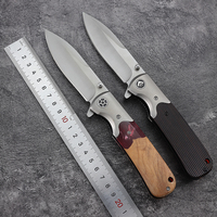 Ensemble de couteaux XUANLAN, acier inoxydable 3CR13, lame pliante, couteau de poche, manche en bois de résine, camping en plein air, survie, OEM et ODM
