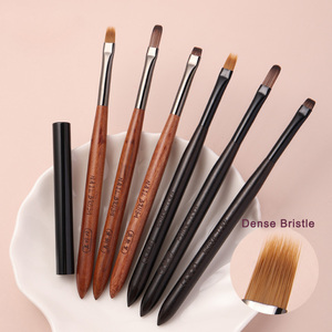 Wooden Dense Ombre Nail Brush 5mm Short Thin 12mm Long <b>Builder</b> Gel Construction Brush for Nail Art - Product Image 2