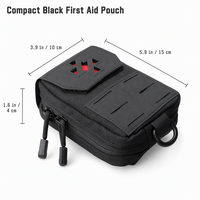 Pochette de premiers secours extérieure en nylon 1000D, organiseur médical pour camping et randonnée, compatible MOLLE, fixation ceinture, gilet, sac à dos
