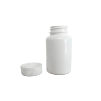 Flacon vide en PEHD blanc de 120 ml avec bouchon à pression et à visser pour emballage de pilules à base de plantes, probiotiques et suppléments solides pour la vente au détail