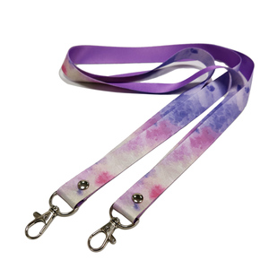 High Quality Custom Plain Polyester Webbing Rope Colorful Neck Wrist Strap ID Card Holder Lanyards Supplier Keychain Metal Hook