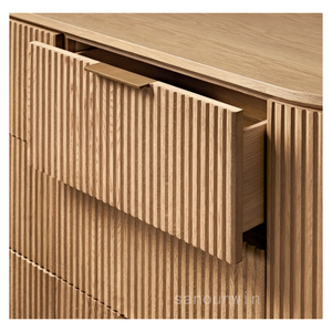 <span class=keywords><strong>Commode</strong></span> à 6 tiroirs en bois massif de style américain moderne, finition chêne naturel vieilli, ensemble de meubles de chambre à coucher, coiffeuses - Product Image 3