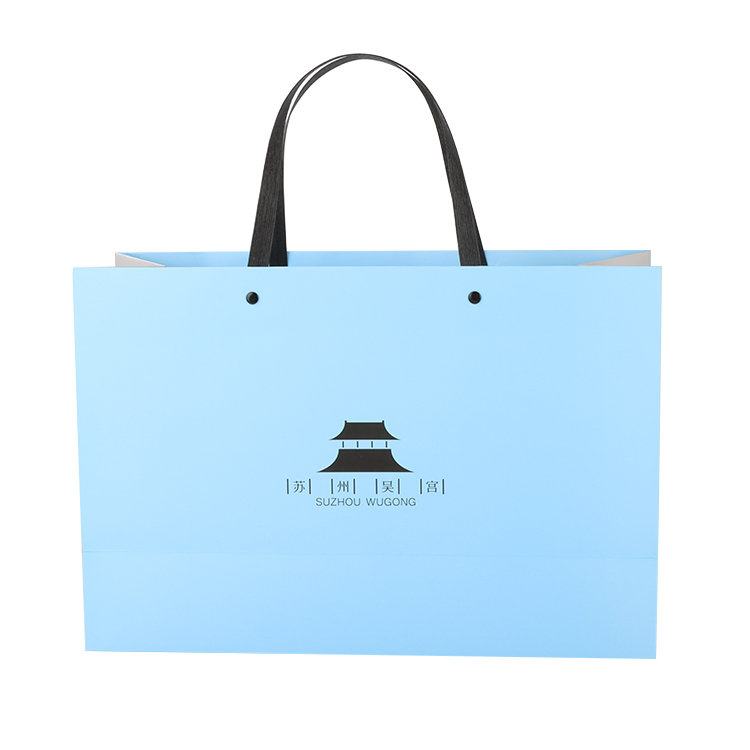 Recyclable luxury paper bags packaging kraft shopping paper bag with handle