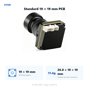 <span class=keywords><strong>กล้อง</strong></span> FPV ZYKD TC-622pro 1/1.8 CMOS CVBS อนาล็อก <span class=keywords><strong>กล้อง</strong></span>ขนาดเล็กสำหรับโดรนแข่ง ควอดคอปเตอร์ UAV F1.0 มุมกว้าง มองเห็นในเวลากลางคืน OEM ODM - Product Image 3