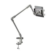 Support de tablette réglable à rotation 360°, 3 sections, bras articulés, support de téléphone portable de chevet, support pliable portable pour téléphone et iPad
