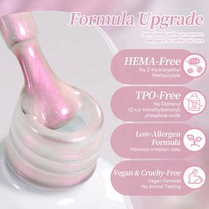 Esmalte de Uñas en Gel BORN PRETTY Aurora, Efecto Sirena Rosa Perla Iridiscente, Esmalte de Uñas en Gel UV para Manicura - Product Image 6