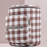 Sac de poussette cylindrique en tissu Oxford avec motif animal – Indispensable pour les parents, grande capacité