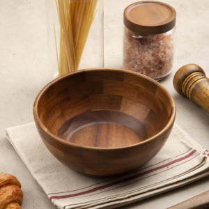 Alta Qualidade Polido Madeira Natural Serving <span class=keywords><strong>Bowl</strong></span> Eco-Friendly para Casa Cozinha Jantar Festa Casamento para Salada Fruta Uso - Product Image 1