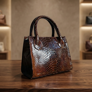 Durable Genuine Leather Casual Handbags Waterproof Lightweight Zipper Closure Anti-Theft Portable Picnic Travels Women's Use - Product Image 1