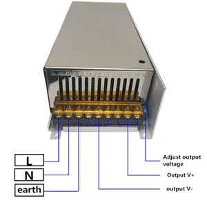 50V scelgono l'alimentazione elettrica in uscita 750W SMPS 60V/70V/80V/90V AC-DC 220V all'alimentazione elettrica regolabile SMPS di commutazione 0-50V 15A S-750-50