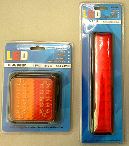 Xe tải nặng dẫn đuôi ánh sáng hai màu sắc kết hợp dẫn phía sau ánh sáng chỉ số đèn 12-28V KW-202 màu đỏ và màu vàng gói vỉ - Product Image 4